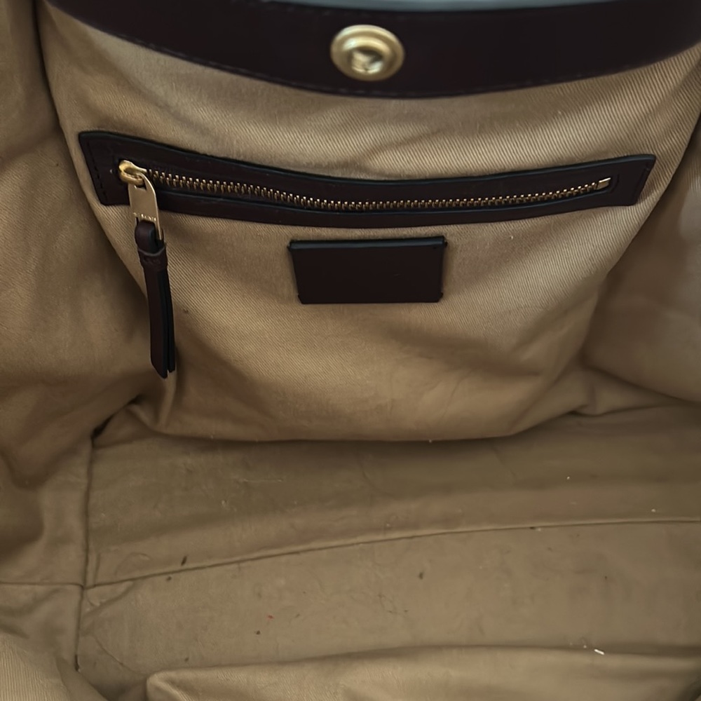 AllSaints Quilted Leather Tote in Deep Brown - Picture 3 of 7